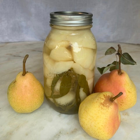 Bartlett Pears in Verbena Scented Syrup